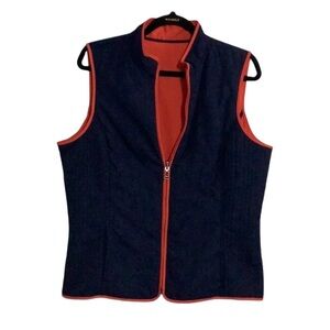 Blue And Orange Women Vest
